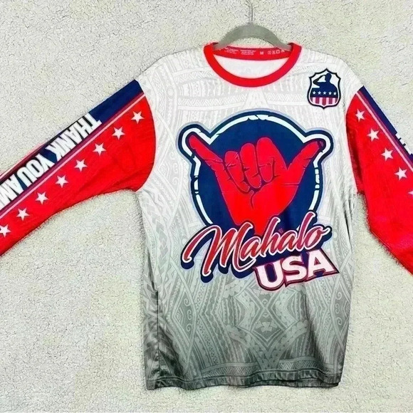 Mahalo USA Long Sleeve Top Size M (SKU-AA) - Picture 4 of 7